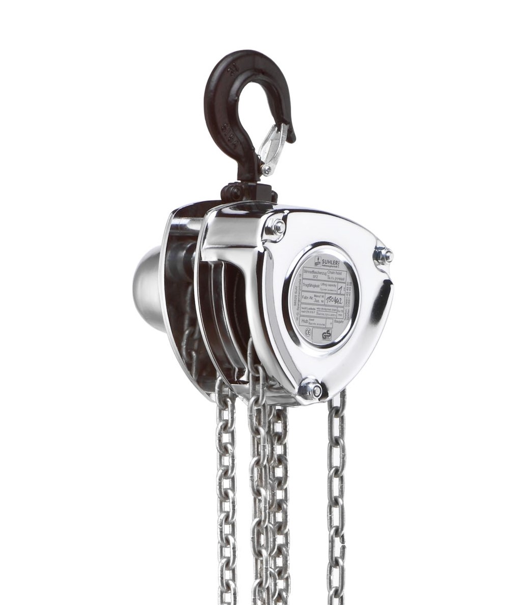 Paranco a vite con ingranaggio / Paranco a catena cromato PREMIUM